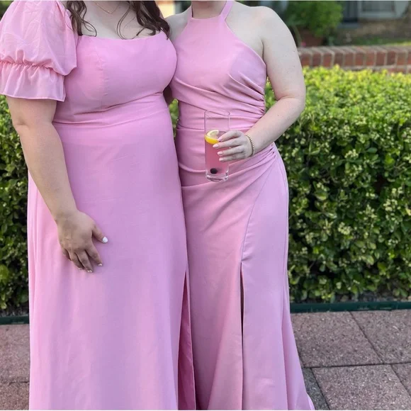 Revelry Fallon Crepe Dress Rosette Size 4 Petite, No Alterations - Picture 7 of 7